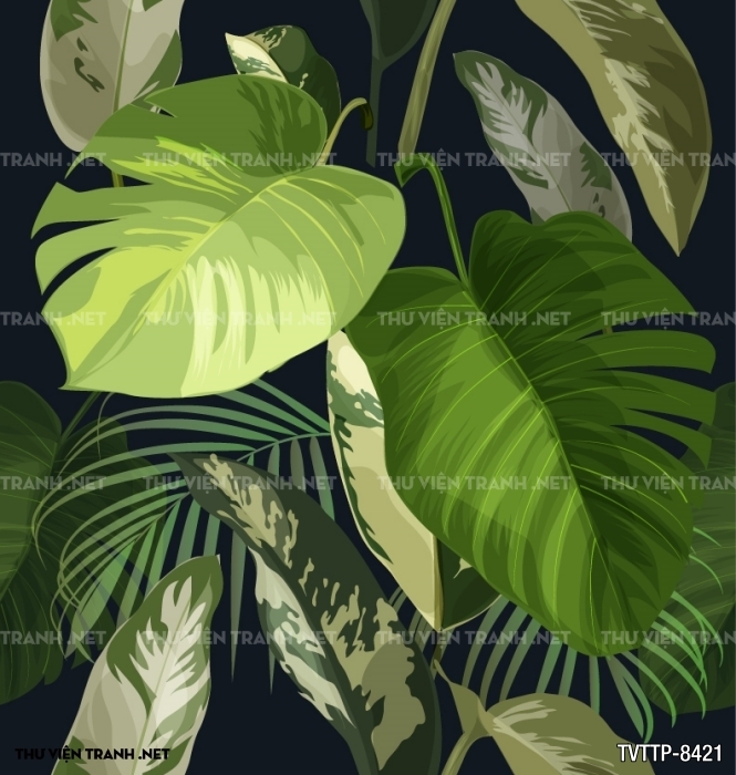 Tranh cây lá nhiệt đới, thực vật nhiệt đới- Tropical Leaves