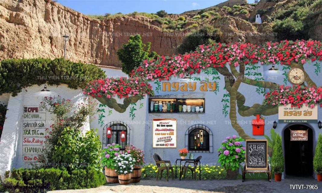 tranh quán cafe, Trà sữa Vintage