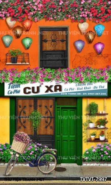 Tranh quán cafe, Trà sữa Vintage 2