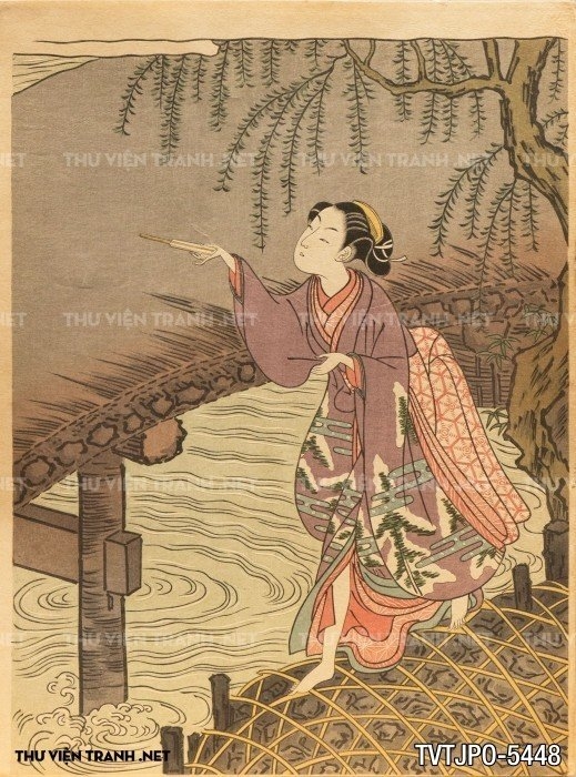 Tranh thiếu nữ Nhật xưa
