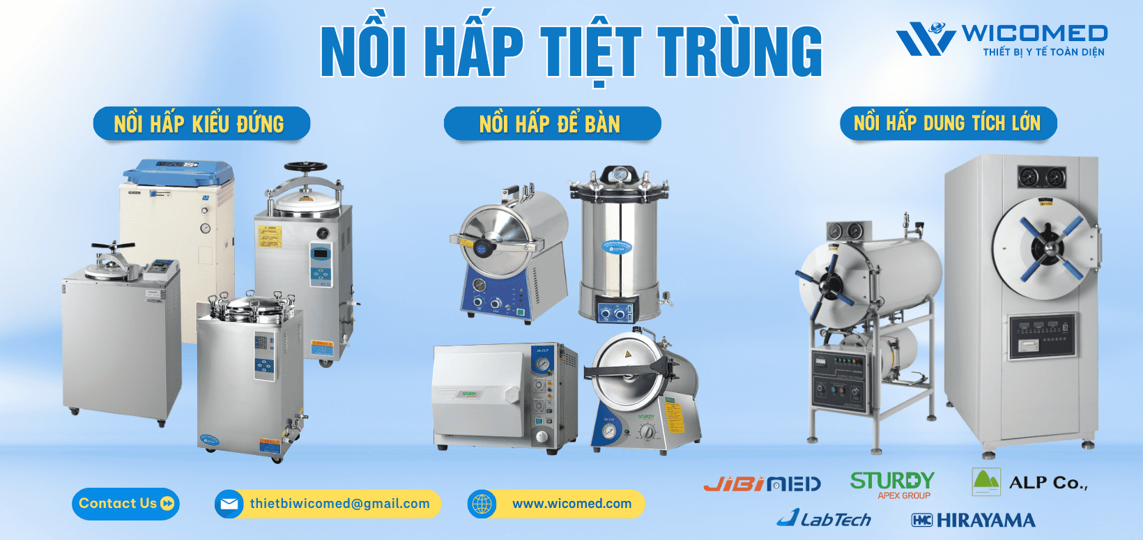 Wicomed - Nhà phân phối chính hãng Nồi hấp tiệt trùng