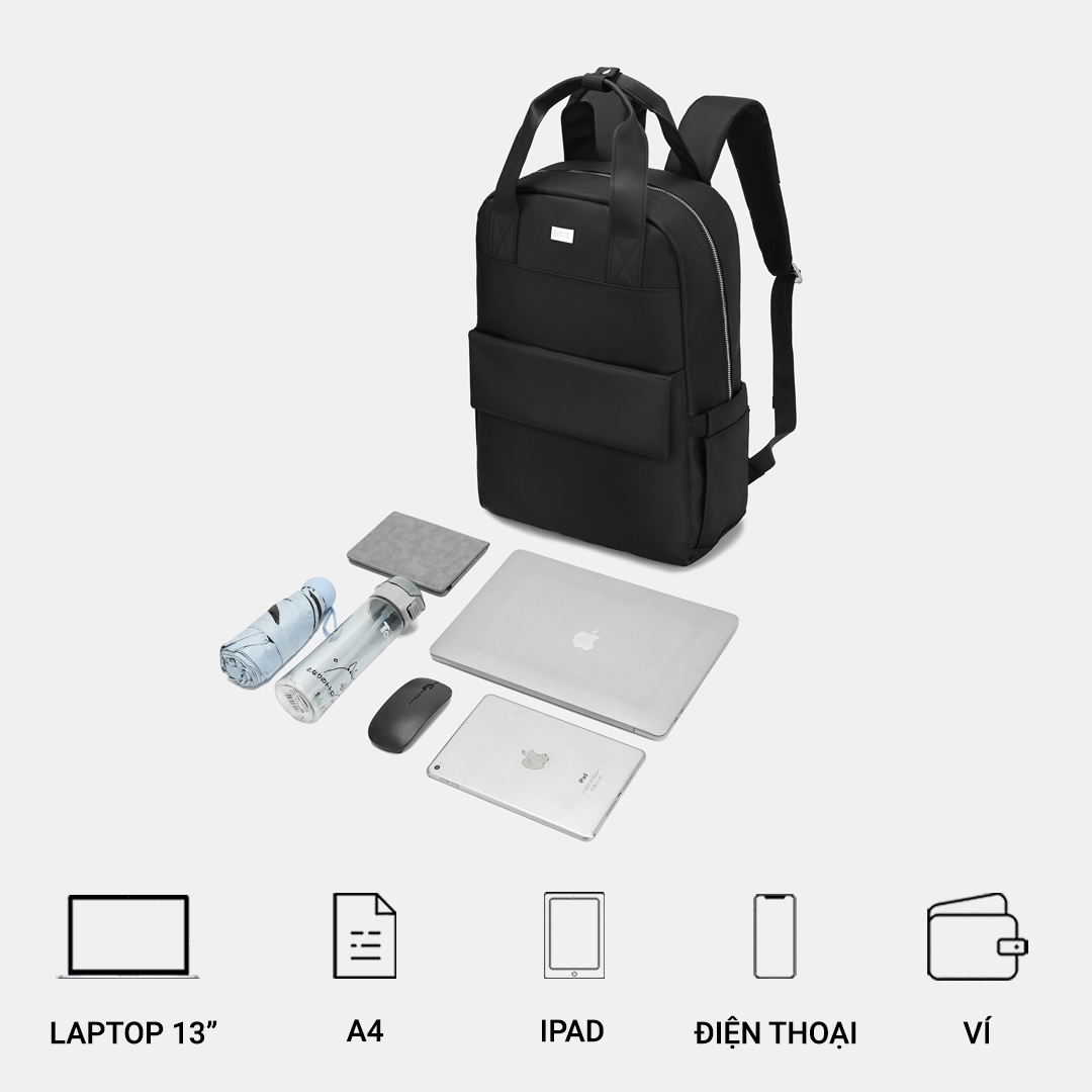 LECOS - LBH8 với thiết kế rộng rãi, có nhiều ngăn, có thể đựng sách vở, laptop, ipad, và nhiều đồ dùng cá nhân khác