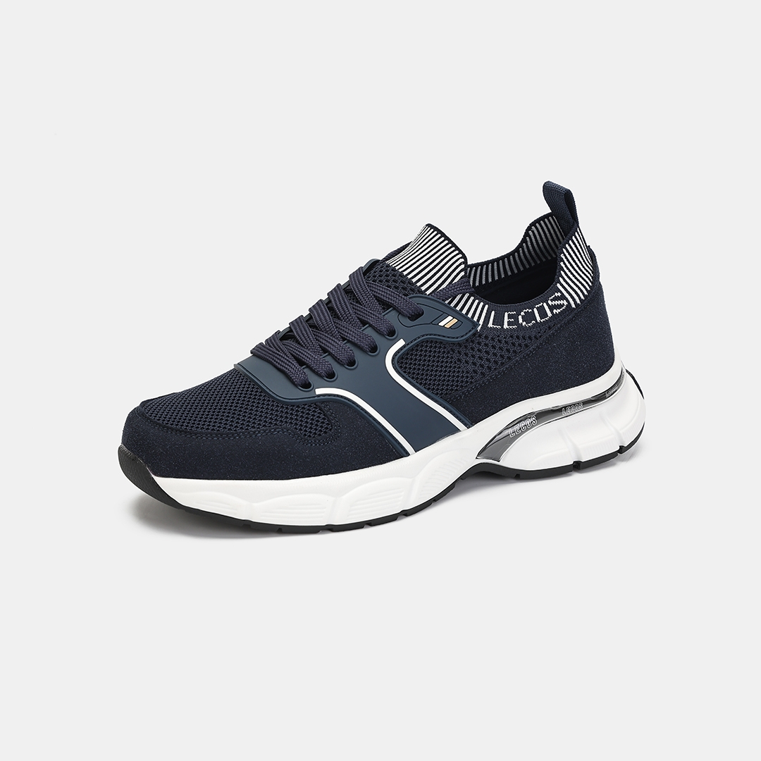 Thiết kế dạng chun co giãn ôm cổ chân, thêu LECOS