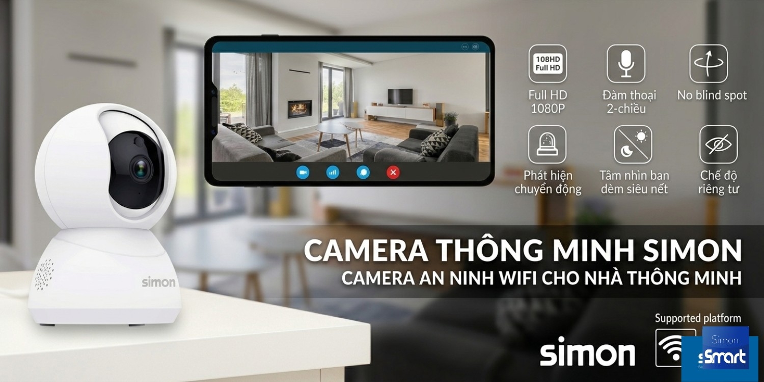 Camera Thông Minh Simon – Camera An Ninh WiFi Cho Nhà Thông Minh