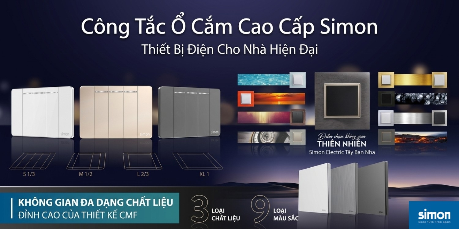 Công tắc ổ cắm cao cấp Simon – Sự giao thoa giữa nghệ thuật và công nghệ Tây Ban Nha