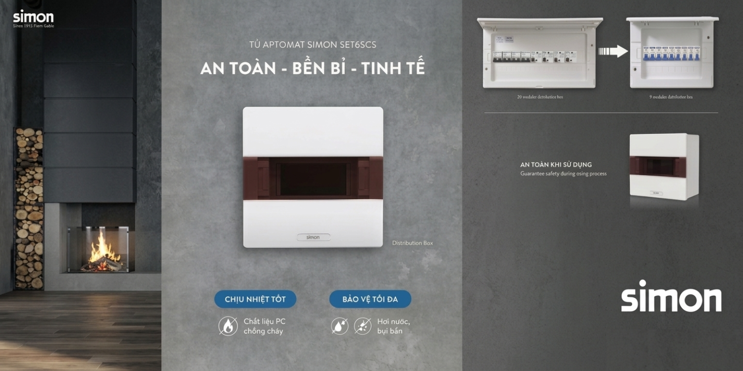 Tủ Điện Simon – Tủ Aptomat Âm Tường Cho Hệ Thống Điện An Toàn