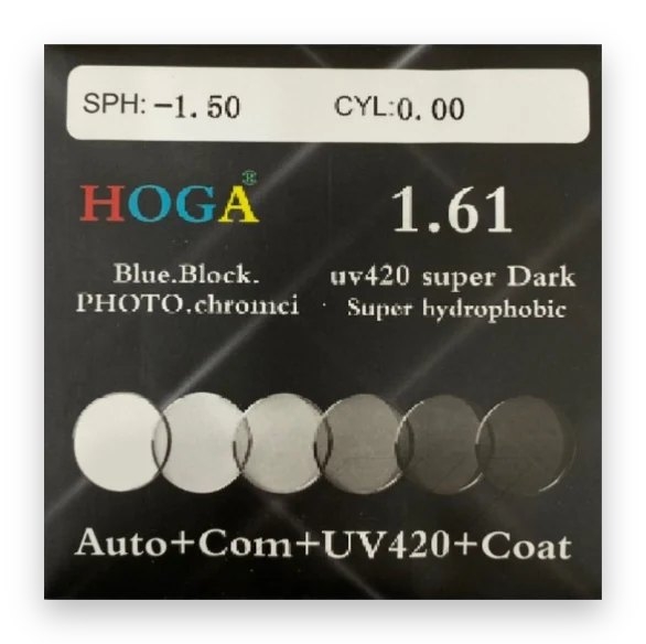 HOGA 1.61 Photo Gray Blue Cut UV420, ảnh 1
