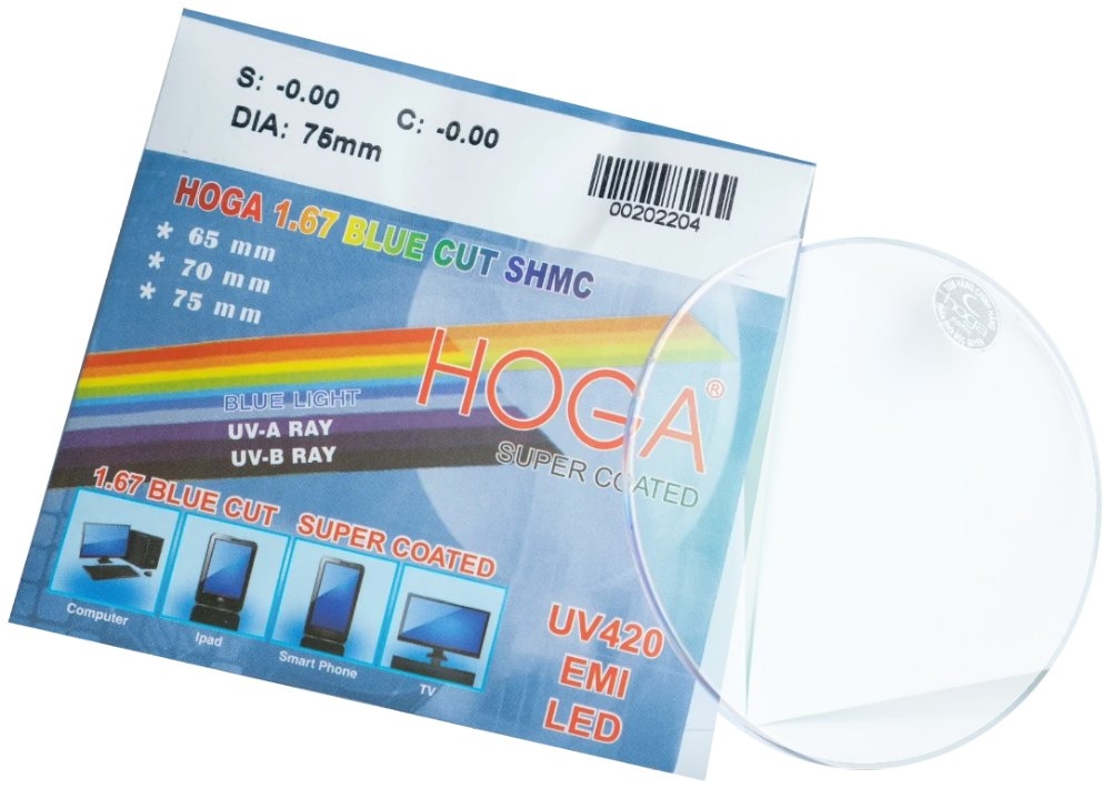 HOGA 1.67 Blue Cut UV420 SHMC, ảnh 1