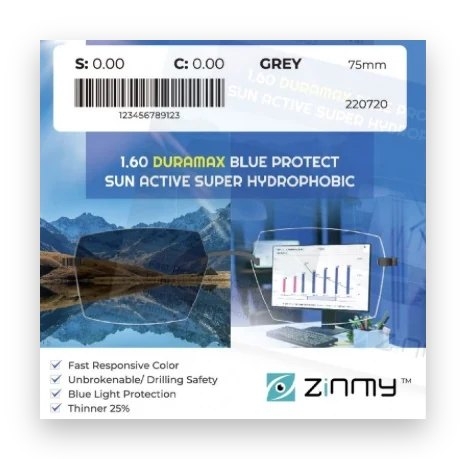 ZINMY 1.60 Duramax Blue Protect Sun Active, ảnh 1