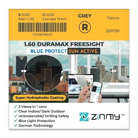 ZINMY 1.60 Duramax FreeSight Blue Protect Sun Active, ảnh 1