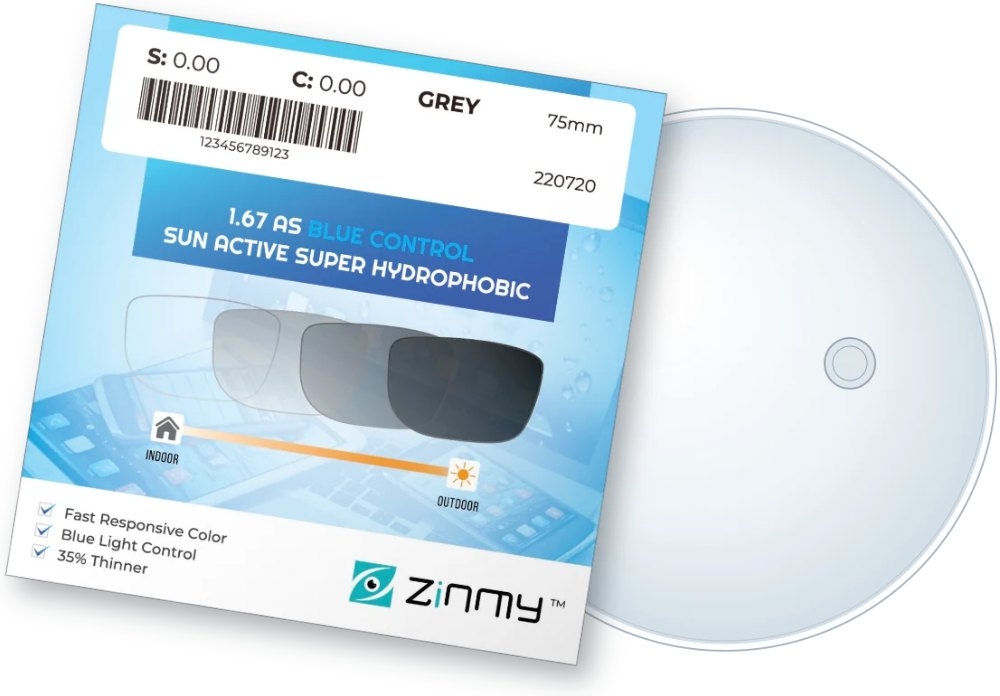 ZINMY 1.67 AS Blue Control Sun Active, ảnh 1