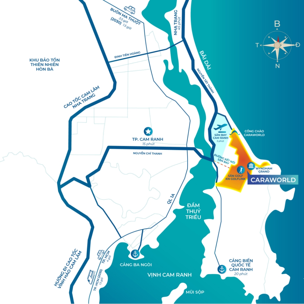 Vị trí Caraworld Cam Ranh