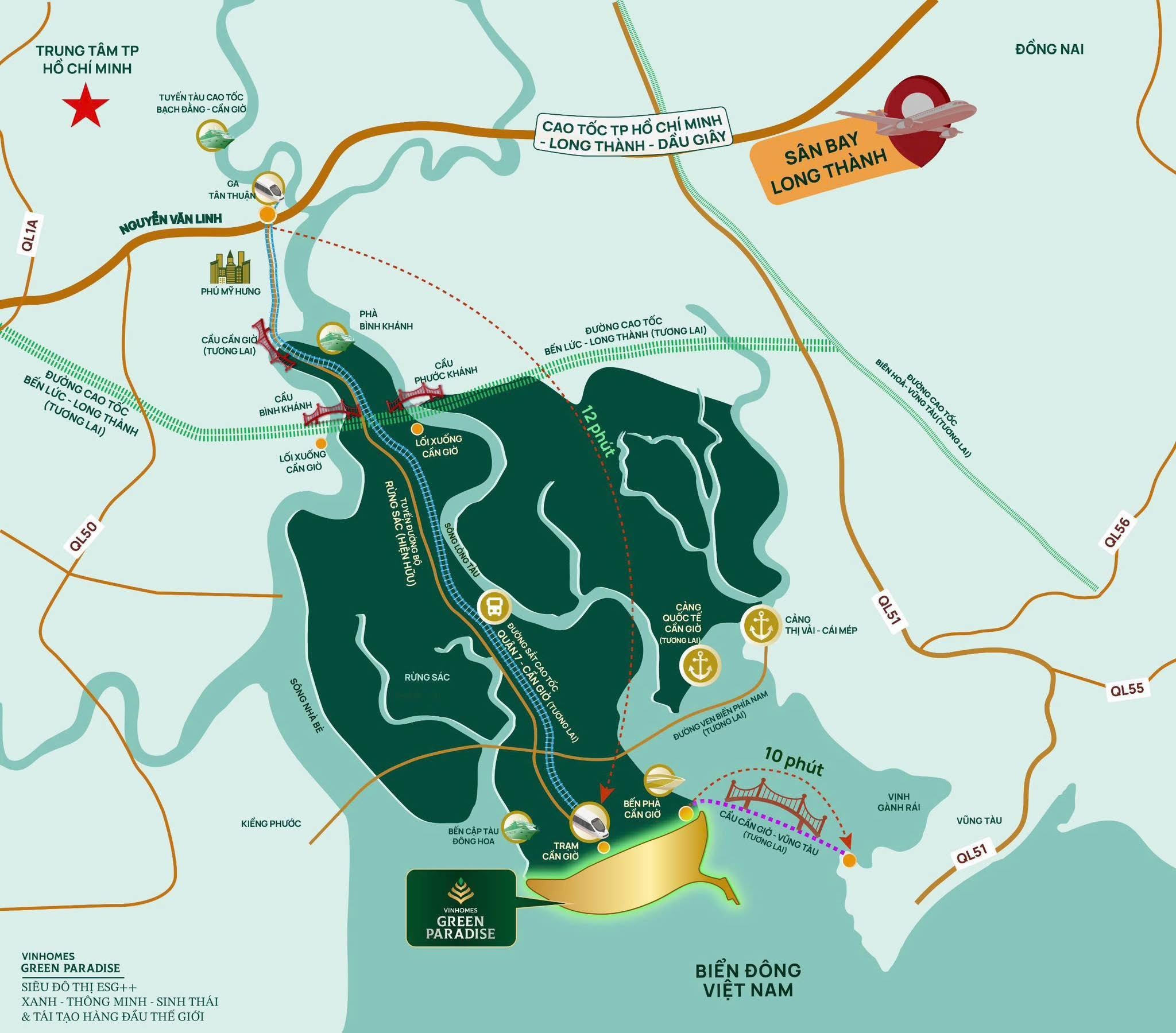 Vị trí Cần Giờ Paradise