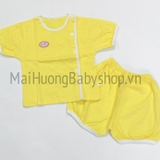 Bô quần áo cộc cotton màu trơn