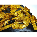 Quạt tứ linh - Quạt  gỗ treo tường - Quạt gỗ tứ linh - Quạt gỗ sà cừ.