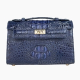 Túi xách da cá sấu size 22 màu xanh Navy TCS268