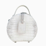 Túi tròn da cá sấu bạch tạng TCS124