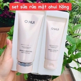SET SỮA RỬA MẶT OHUI HỒNG MIRACLE MOISTURE   (200ml + 100ml)