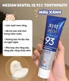 Kem Đánh Răng MEDIAN Dental IQ 93% Màu Xanh Dương