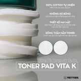 Toner Pad Làm Dịu, Giảm Mụn, Căng Bóng Da PrettySkin Vita K Cica Peeling & Repairing Pad (80 miếng)
