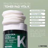 Toner Pad Làm Dịu, Giảm Mụn, Căng Bóng Da PrettySkin Vita K Cica Peeling & Repairing Pad (80 miếng)