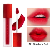 Son Kem Lì Black Rouge Air Fit Velvet Tint A01 Strawberry Red - Đỏ Dâu