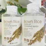 Nước tẩy trang lúa mạch 3W CLINIC BROWN RICE CLEAN-UP CLEANSING WATER 500ml