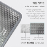 Thớt kháng khuẩn cao cấp 2 mặt GUME TGI - 01 (Inox 304 + Gỗ mun)