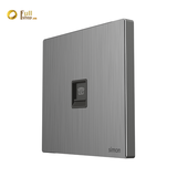 Bộ ổ cắm điện thoại đơn mặt vuông tràn viền mặt kim loại Simon M7 665214M-2B