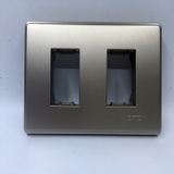 Khung mặt ổ điện cỡ XL, M, S, L chữ nhật màu bạc sáng Simon Series 51A H118-63