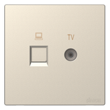 Module ổ cắm mạng Cat 6 và TV màu sâm panh Simon S6 585302-46 (đế vuông)