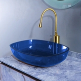 CHẬU THỦY TINH TRONG SUỐT MÀU XANH- GB541