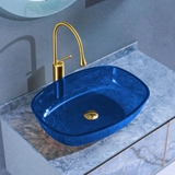 CHẬU THỦY TINH TRONG SUỐT MÀU XANH- GB541