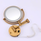 GƯƠNG PHÓNG ĐẠI TREO TƯỜNG MÀU ĐỒNG CỔ (ĐÈN LED) - SLD258 CLEANMAX