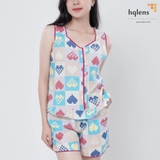 hqlens Bộ lanh QĐSN cổ vuông mí viền M-XL B2324