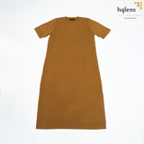 H2131 Đầm len nữ TL cổ tròn, xẻ tà