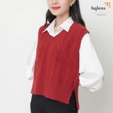 hqlens Áo len gile vặn thừng tà cao thấp H2337