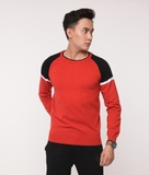 N2109 Áo len nam DT cổ tròn, phối vai