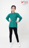 Hqkids Áo len bé gái tay bồng dáng xòe 6-12 tuổi T2305