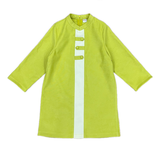 Hqkids Áo dài nhung chéo bé trai phối cúc ngực TG2306