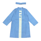 Hqkids Áo dài nhung chéo bé trai phối cúc ngực TG2306