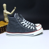 Converse denim wash cao cổ vải đen CCVD042