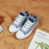 Converse thấp cổ vải xanh