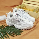 Fila Disruptor thấp cổ da trắng