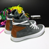 Converse cao cổ da lộn xám CCDX007