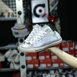 Outlet Converse rubber thấp cổ da ghi COUT040