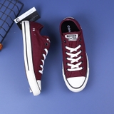 Converse classic thấp cổ vải đỏ đô (hai phiên bản) CTVD075
