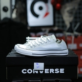 Outlet Converse rubber thấp cổ da ghi COUT006