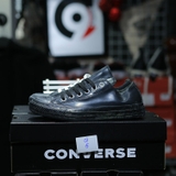 Outlet Converse rubber thấp cổ da đen COUT008