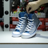 Outlet Converse rubber cao cổ da xám COUT143